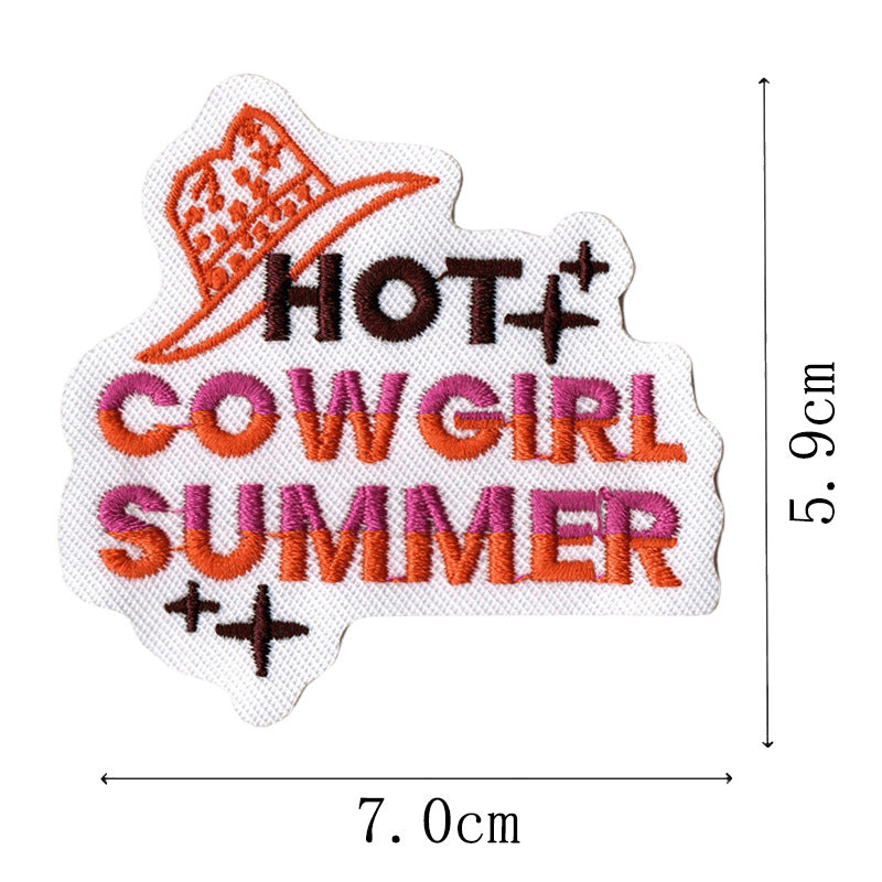 Wholesale Western Cowboy Embroidered Jacket Decoration, Steed Pistol Embroidered Badge, Embroidered Label Patch FS